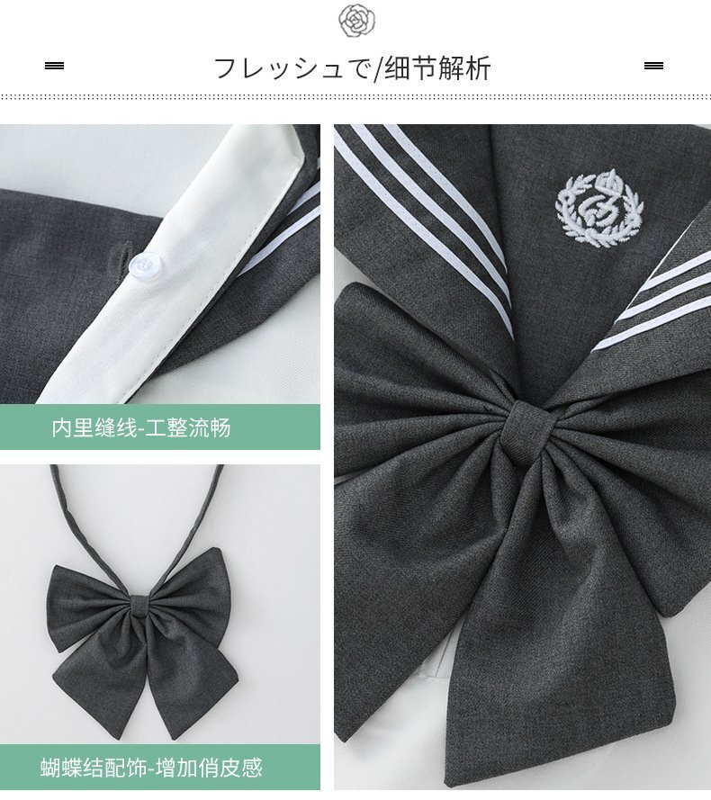 XL セーラー服 女子制服 学生服 女子高校生 コスチューム JK制服 可愛い 刺繍 コスプレ 学園祭 文化祭 仮装 本格制服の画像6