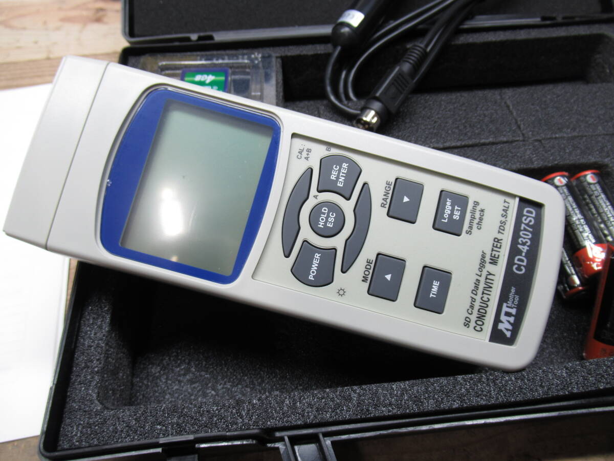 新品未使用 デジタル SDカード データロガ マルチ水質測定 Conductivity Meter CD-4307SD 環境 測定器 管理6CH0418G35の画像3