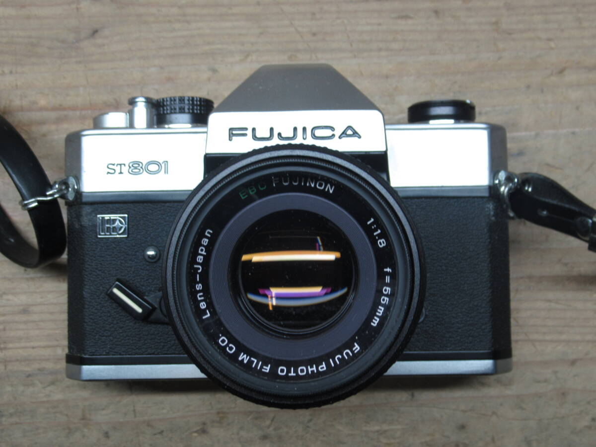 美品 動作未確認 FUJICA フジカ フィルムカメラ ブラック 1:1.8 f=55mm ST801 管理6HY0427B29 _画像1