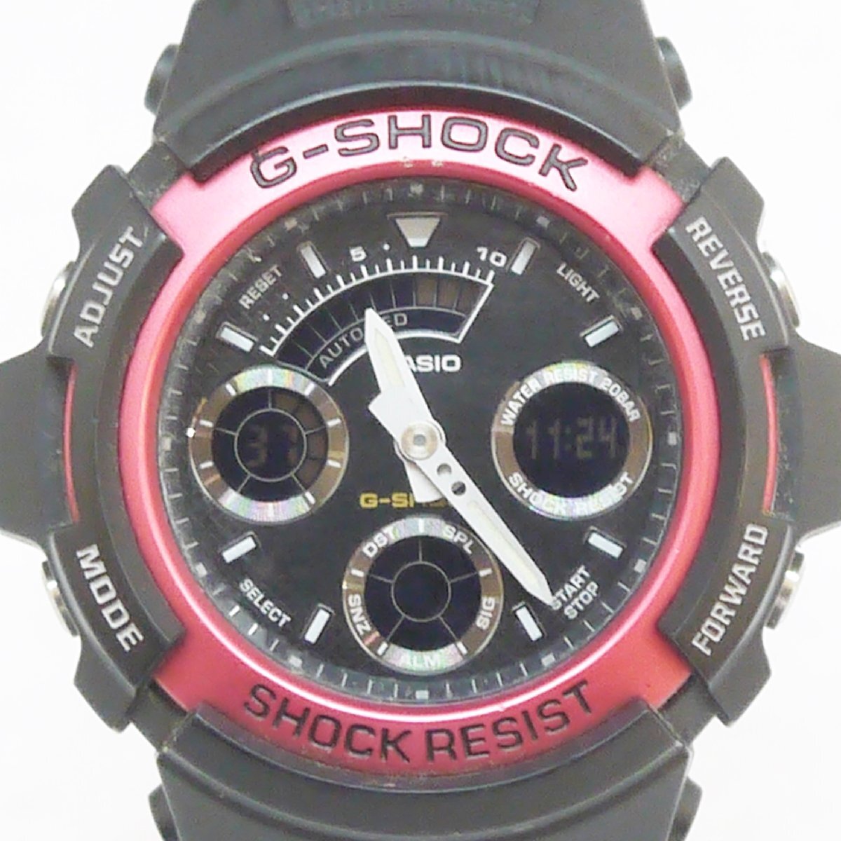 定形外送料無料 訳有品・保管品 CASIO カシオ G-SHOCK AW-591 クォーツ 腕時計 デジアナ ダメージ有り 本体のみ 現状品_画像3