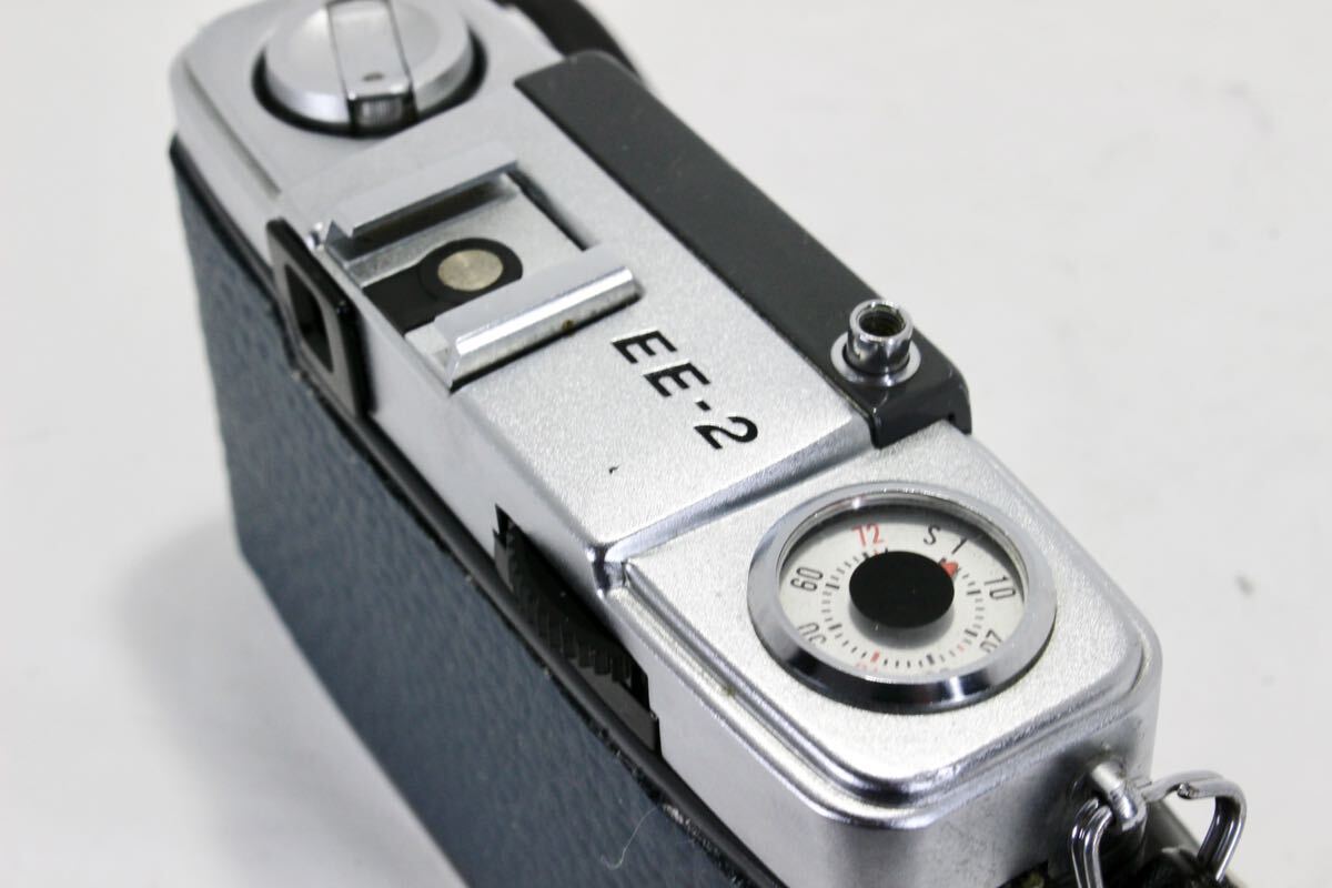 完動品 赤ベロOK OLYMPUS PEN EE2　ハーフカメラ　リメイク　ブルーグレー　本革_画像5