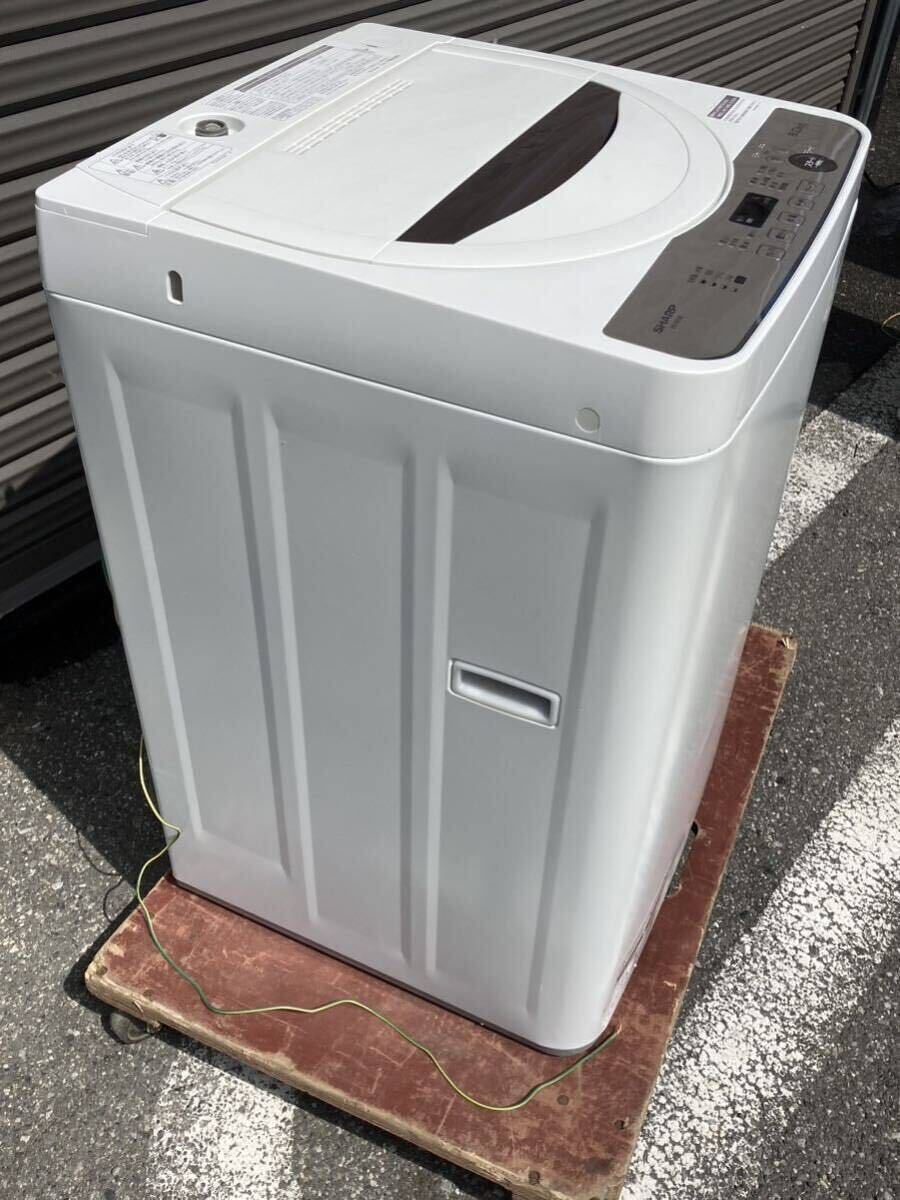 【2020年製】SHARP シャープ ES-GE6E-T 全自動電気洗濯機 標準洗濯容量 6. 0kg 50／60Hz ホワイト よの画像3