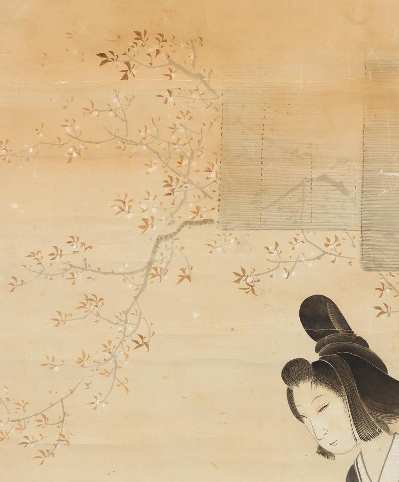 不明】◇雪堂◇桜◇美人◇お香◇浮世絵◇肉筆◇ 不明】◇雪堂◇桜◇美人◇お香◇浮世絵◇肉筆◇