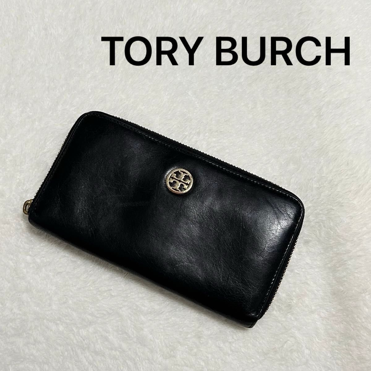 TORY BURCH トリーバーチ ゴールドロゴ ラウンドファスナー TORY BURCH トリーバーチ ゴールドロゴ ラウンドファスナー