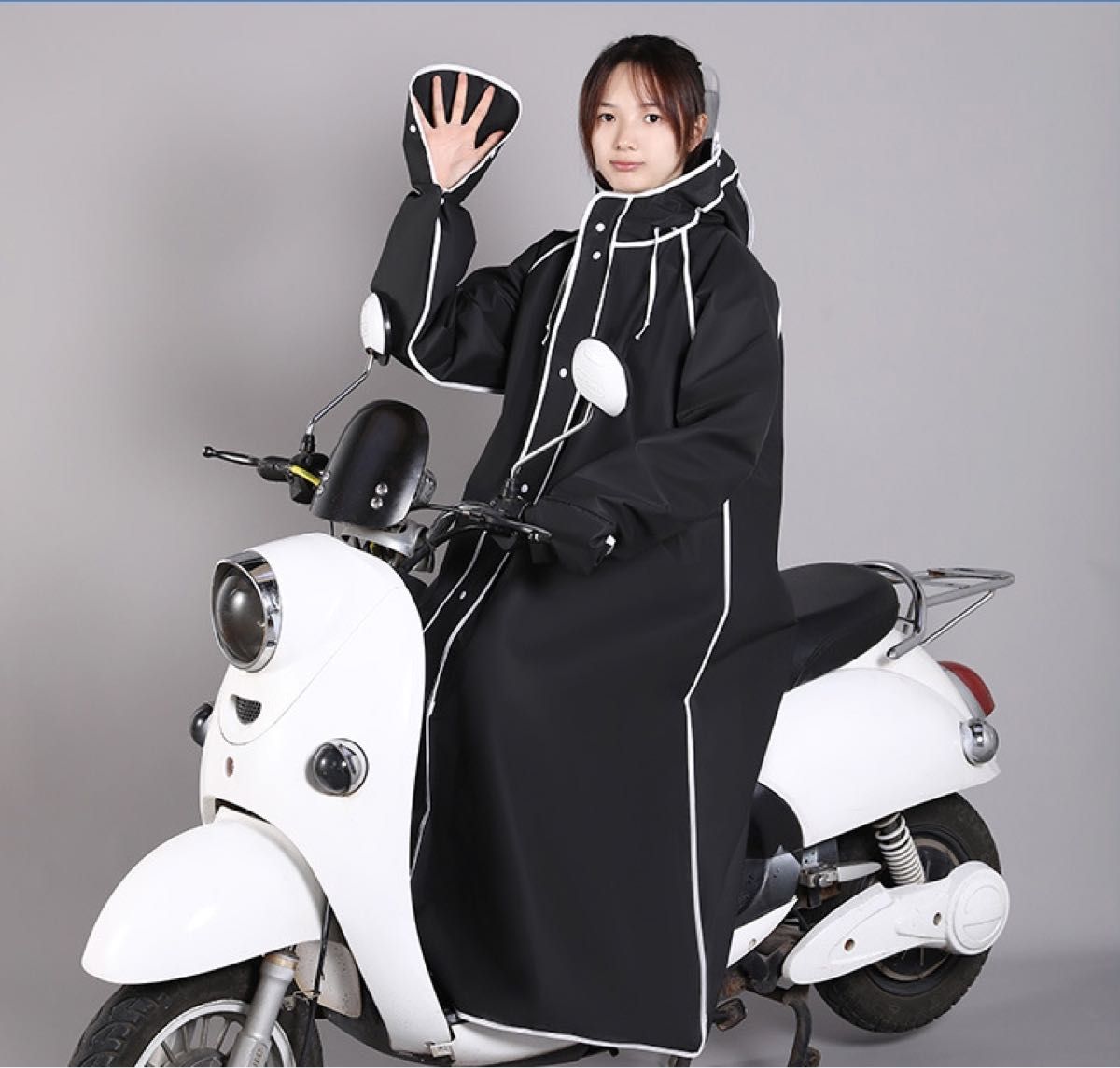 XL 黒 レインコート 自転車 レディース カッパ ポンチョ かっぱ ツバつき 帽子 クリア ブラック 雨具 梅雨 メンズ  