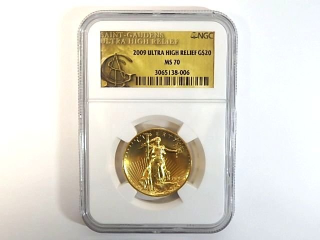 ★2009年 ウルトラハイレリーフ$20ドル金貨 ゴールド セントゴーデンス ダブルイーグル ULTRA HIGH RELIEF gold NGC MS70★の画像1