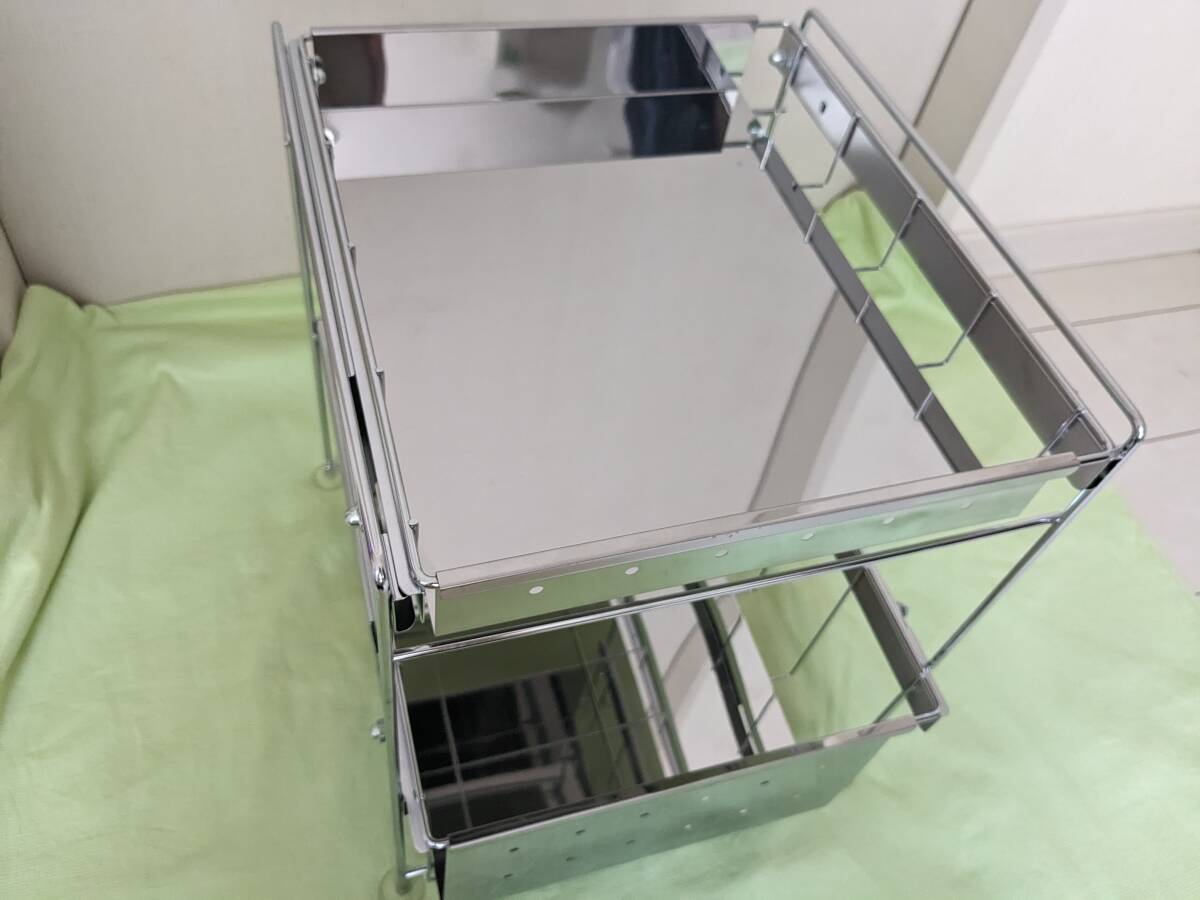 [ postage break up cheap ][ exhibition unused goods ] Be wa-s style face washing under rack 2 step W32 type stainless steel YA-810009 made in Japan 