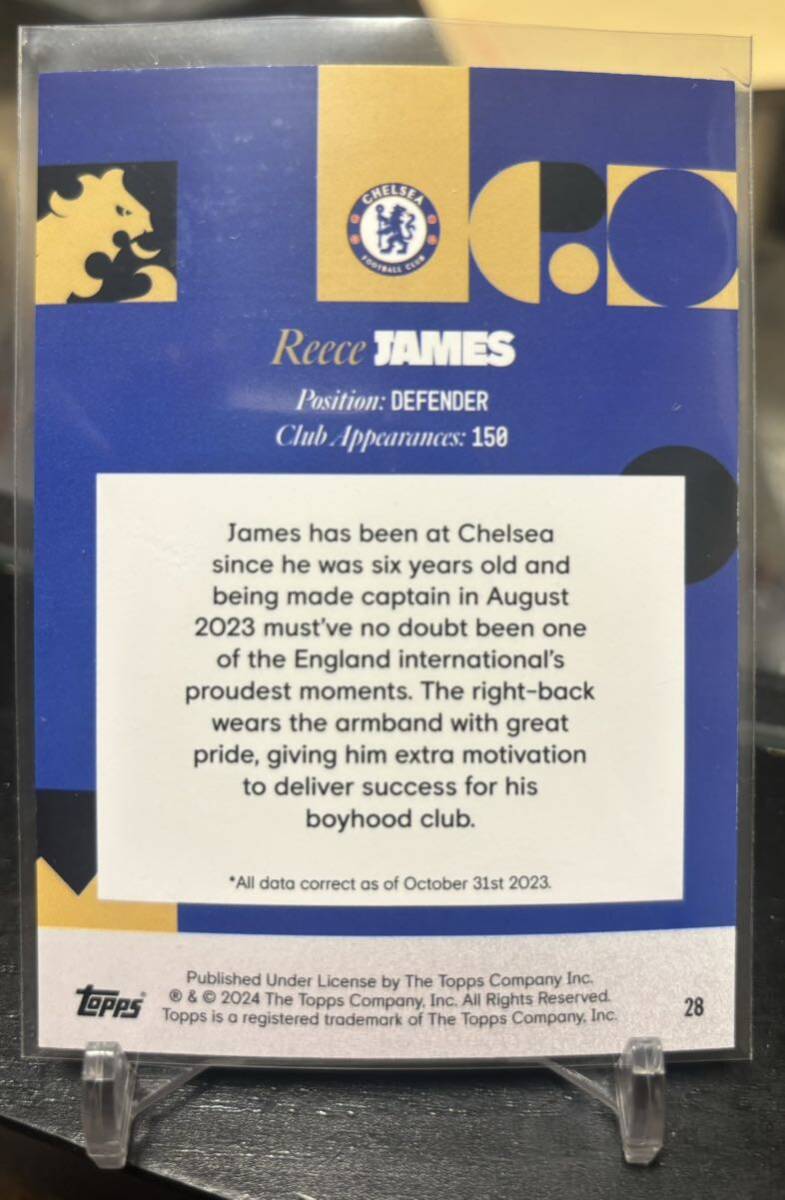 【Reece James】◆50枚限定!シリアルカード◆2024 Topps Chelsea team set Autographs Soccer_画像2