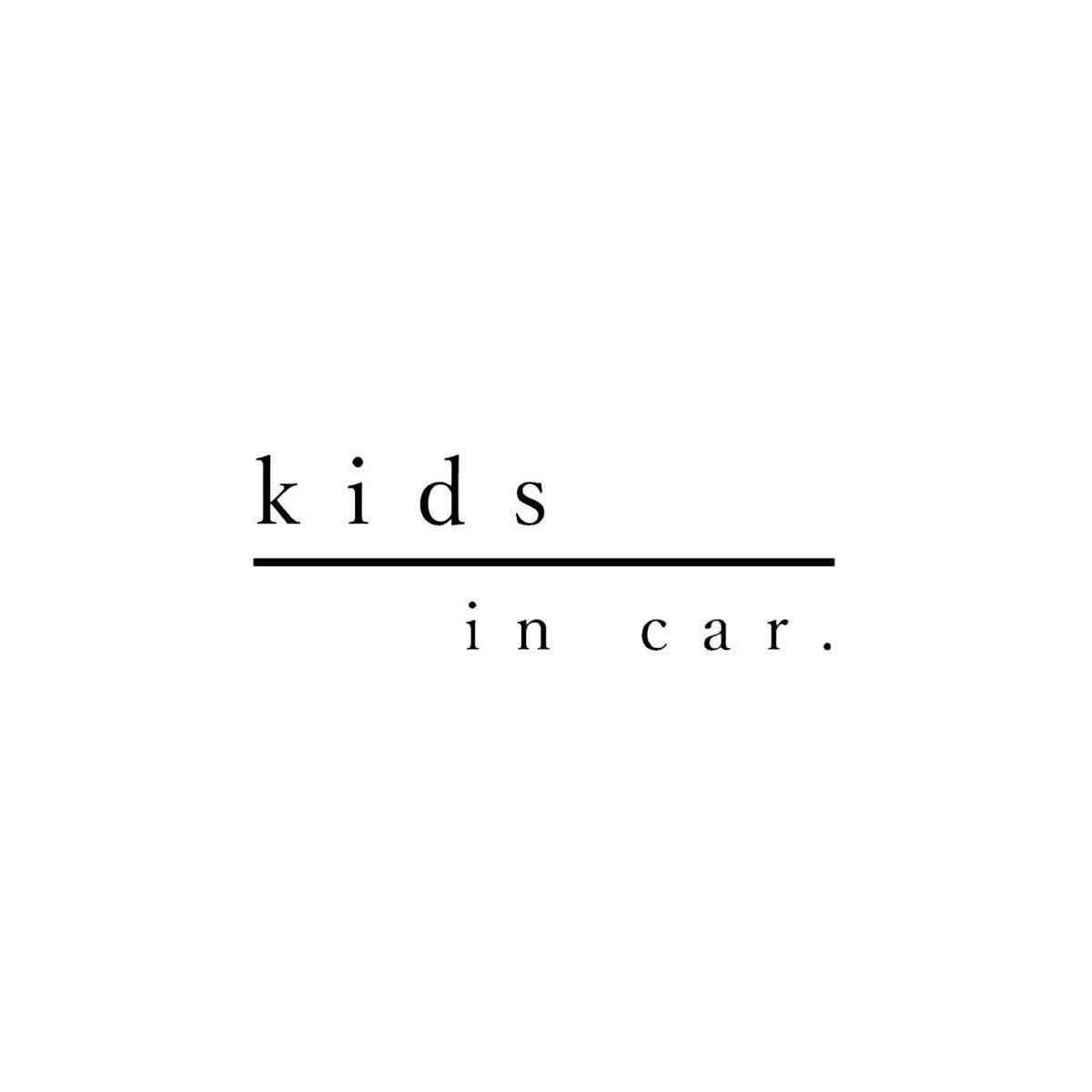 【M-038】キッズインカー　ステッカー　シンプル　おしゃれ　Kids in car ベビーインカー　チャイルドインカー　