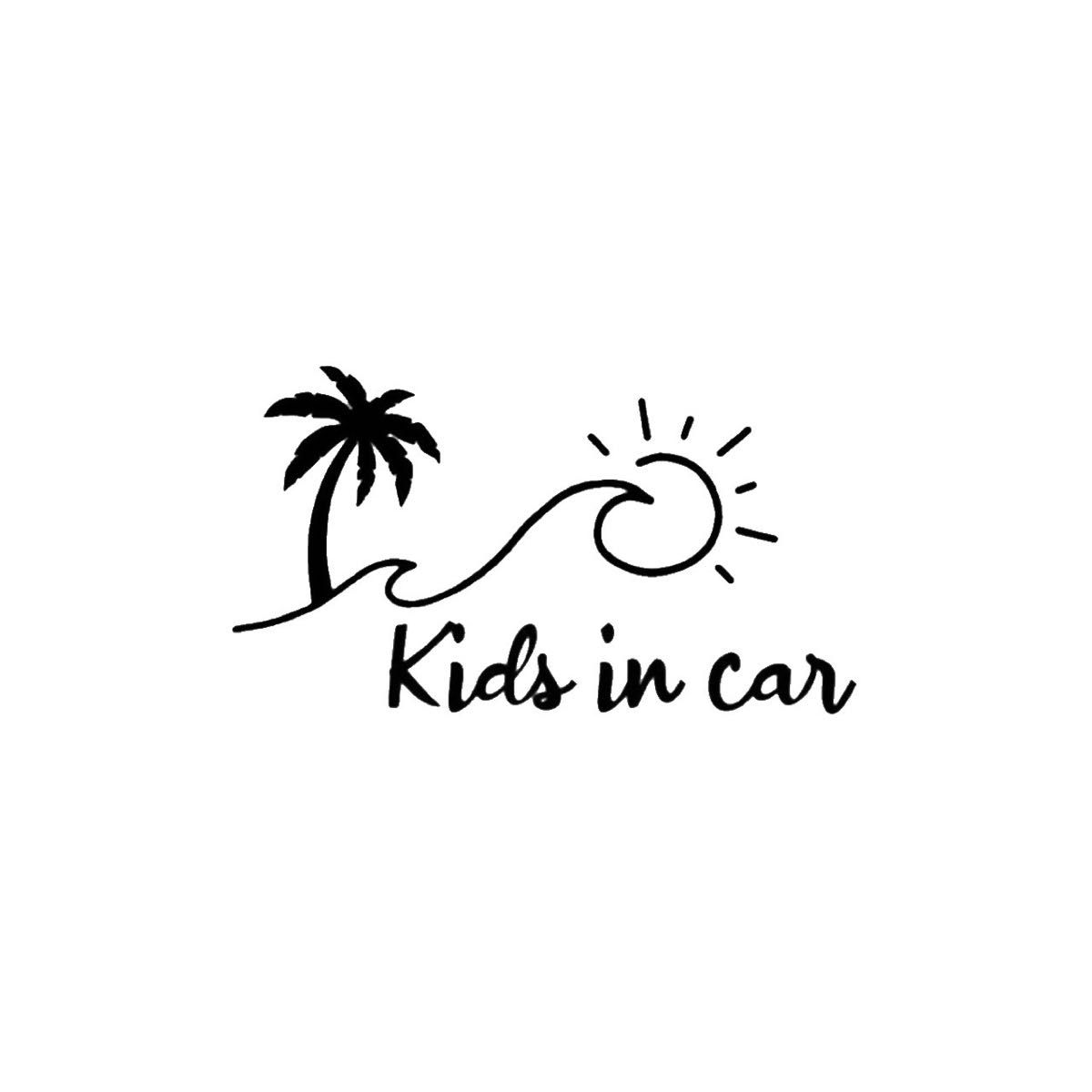 Baby in car Kids in car 車ステッカー サーフ ヤシの木　キッズインカー　ベビーインカー おしゃれ　シール