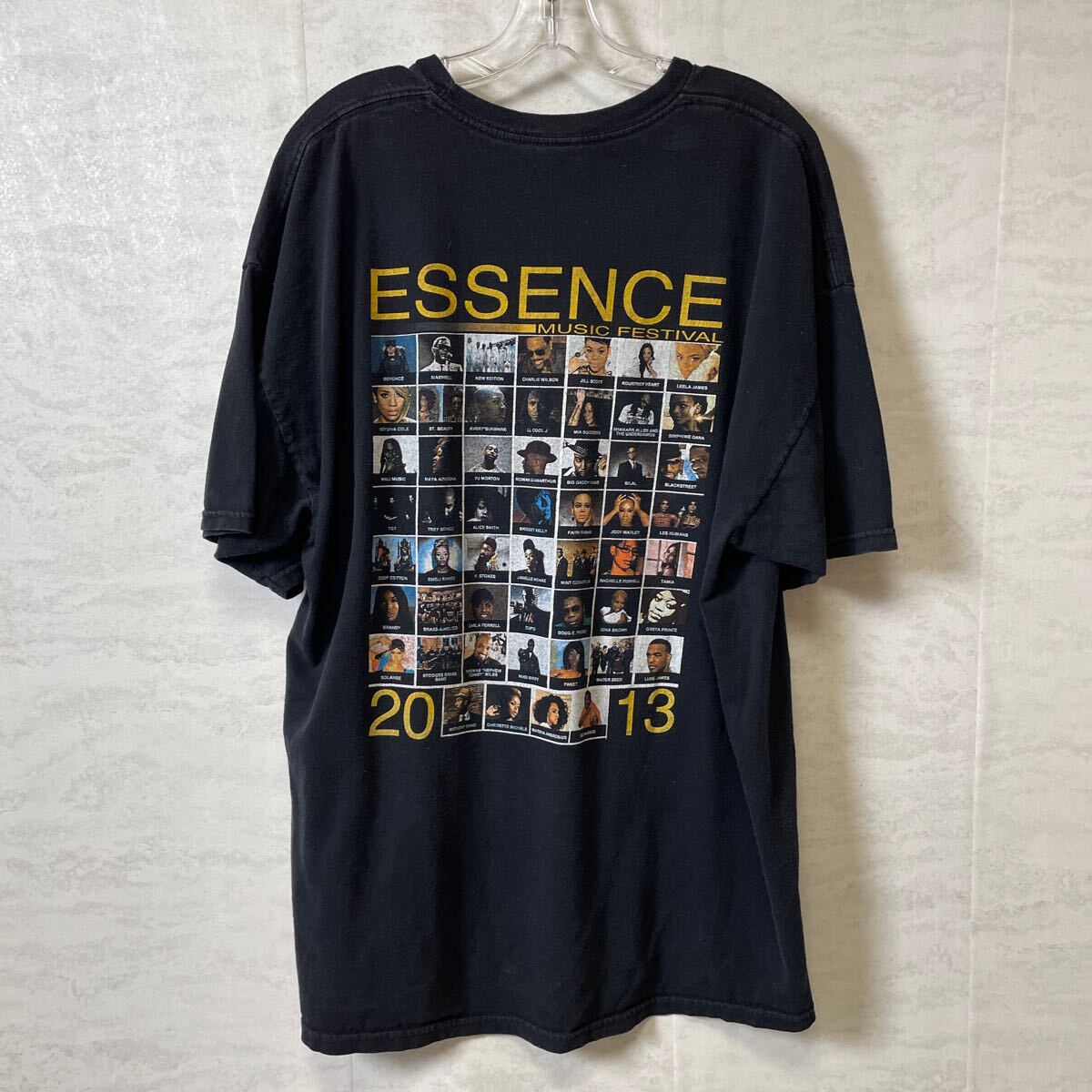 半袖プリントTシャツ ミュージックTシャツ　サイズL 音楽フェス　黒ブラック　両面ロゴ　メンズ　古着_画像7