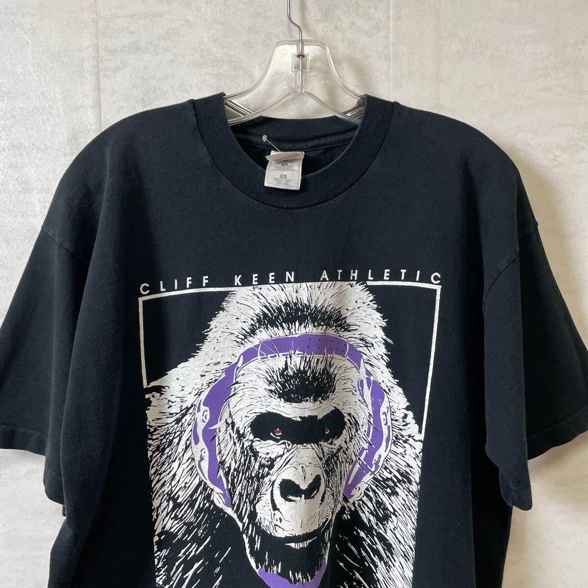 半袖 Tシャツ シングルステッチ サイズXL 黒ブラック ゴリラ 1993年 キンクオブザジャングル ビンテージ 90S プリント ブラック の画像2