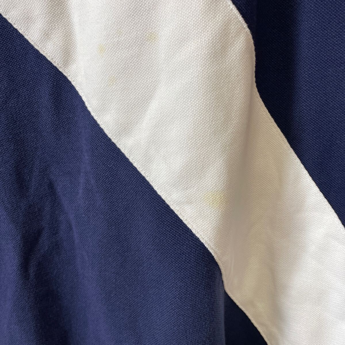 ポロシャツ ラルフローレン 半袖ポロシャツ RALPH LAUREN ビッグポニー 鹿の子 サイズXXL 紺色 メンズ古着の画像4