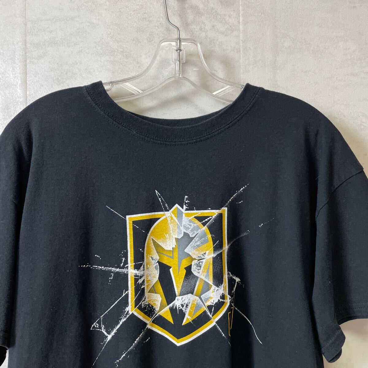 半袖Tシャツ サイズL 黒ブラック　NHL アイスホッケー　コットンシャツ　メンズ　古着　3026_画像2