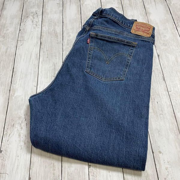 【ごんぶと】LEVIS501Ｔ 極太テーパード ブルーデニムパンツ メンズ 古着の画像1