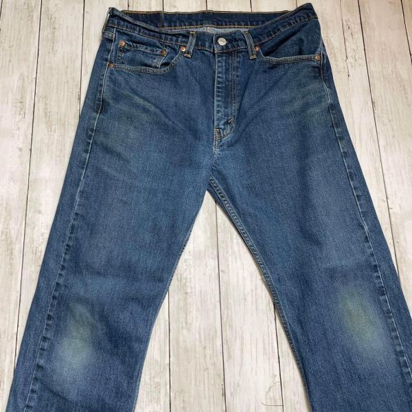 LEVIS505 リーバイスＷ34Ｌ30 サイズＬ 青ブルー デニムパンツ古着の画像3