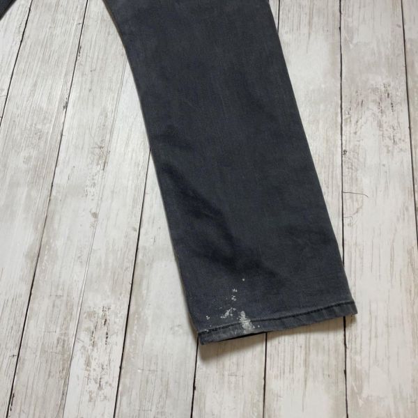 リーバイスＷ34Ｌ30LEVIS541 灰色グレー ストレッチスリムメンズ古着.の画像9