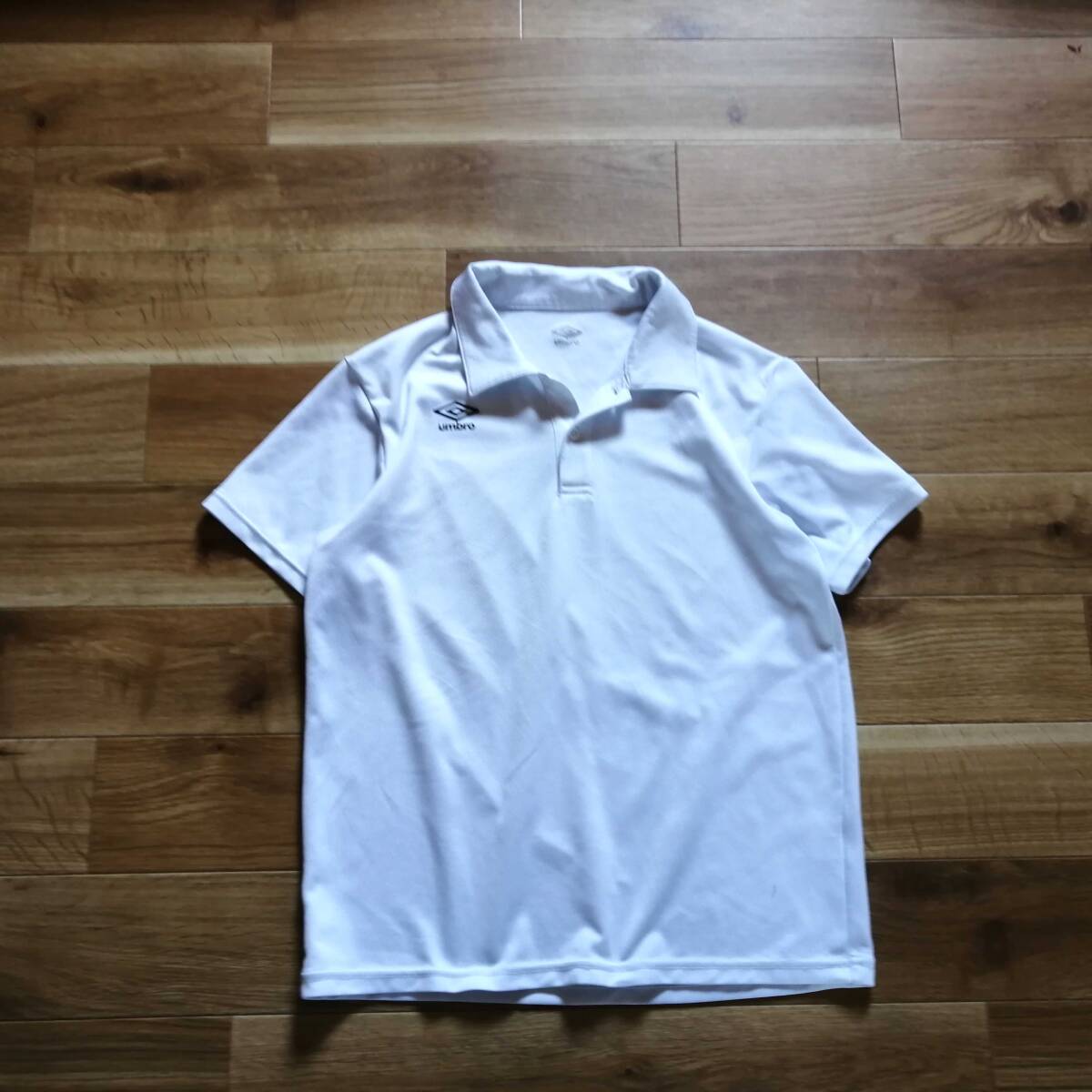 アンブロ UMBRO ポロシャツ ドライシャツ Lサイズ ホワイト 24-0410fu09【4点同梱で送料無料】_画像1