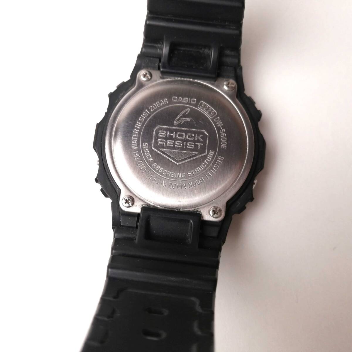 稼働品【CASIO】カシオ G-SHOCK DW-5600E 動作OK ブラック バックライト点灯OK 中古品 24-0426fu04【4点同梱で送料無料】の画像3