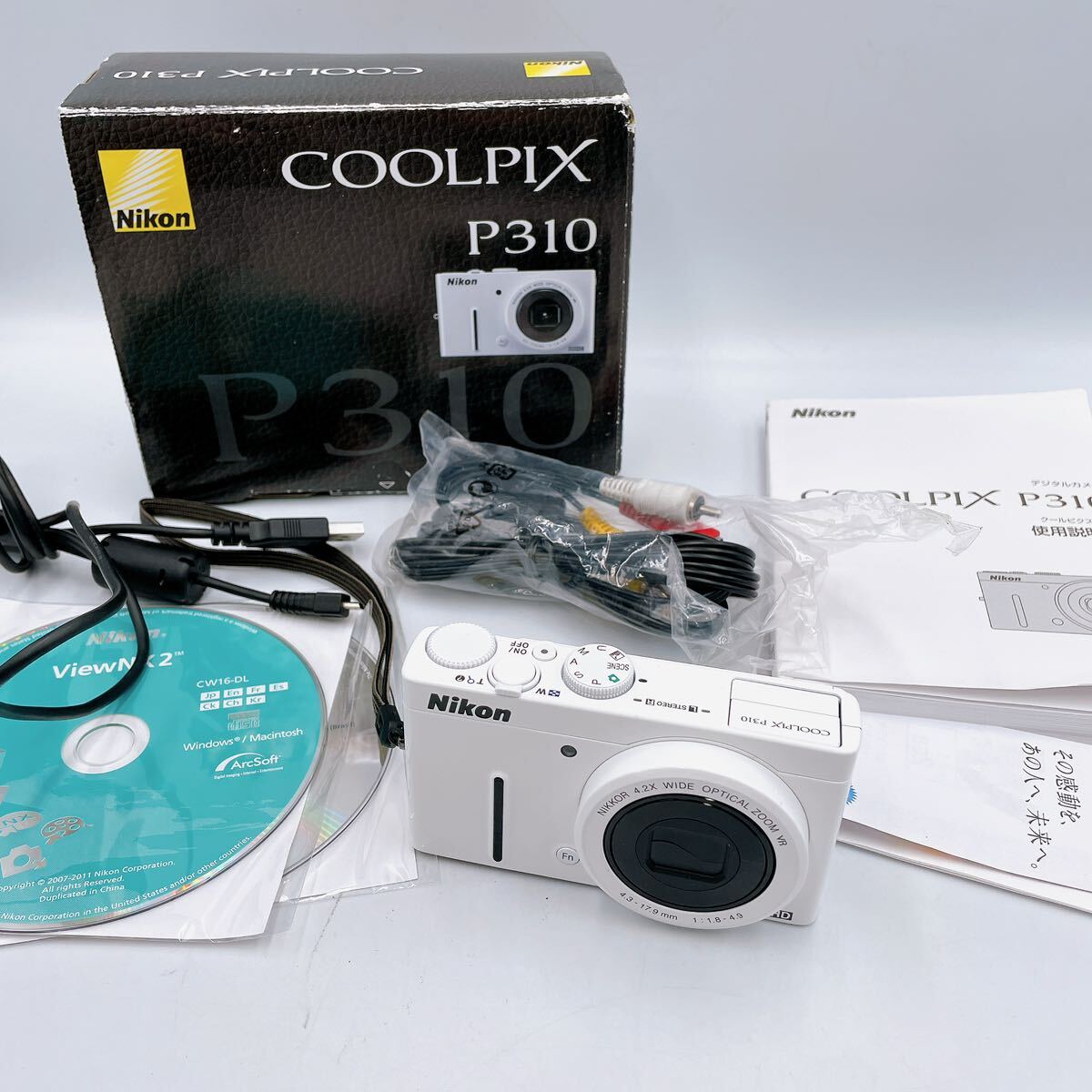 Nikon COOLPIX P310 White コンパクトデジタルカメラ デジタルカメラ ホワイト ボディ 動作品 _画像1