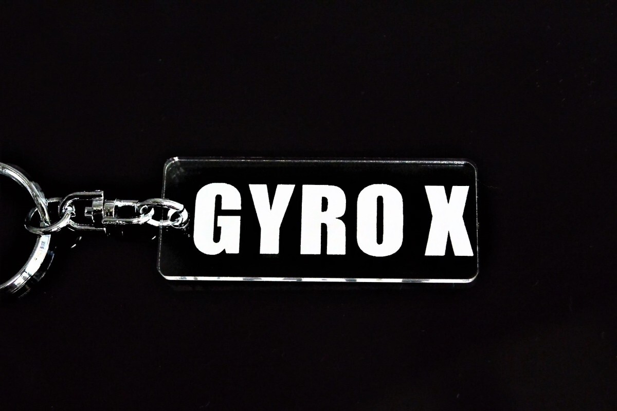 A-656 GYROX アクリル製 クリア 2重リング キーホルダー パーツ カスタム 外装 荷台 スクリーン シート ミラー 等のアクセサリーに_画像3