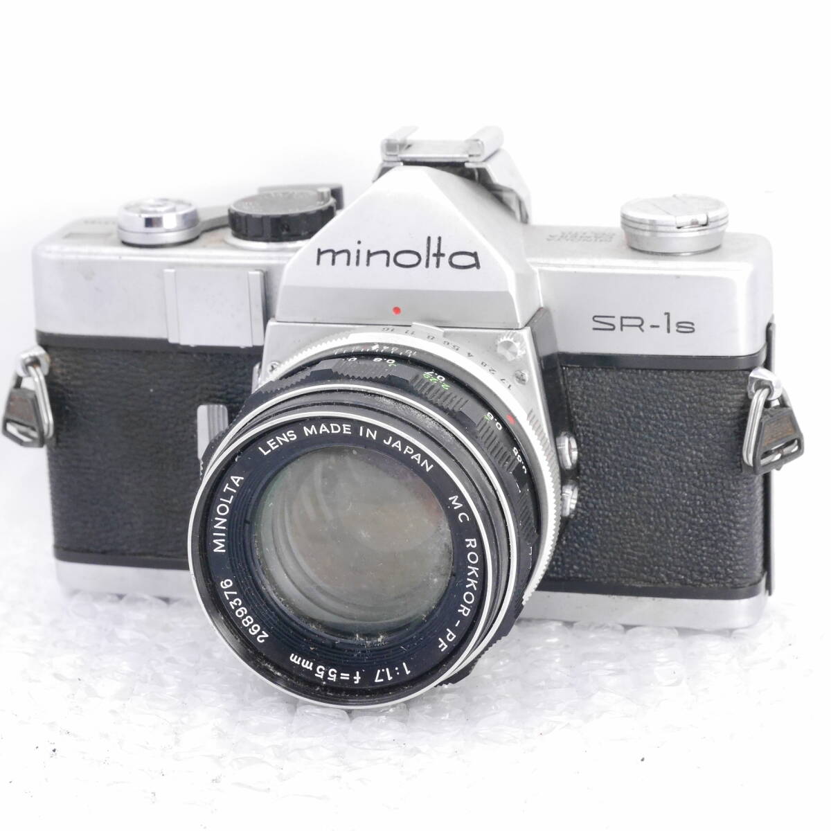 ジャンク minolta SR-1s ミノルタ MC ROKKOR-PF 55mm F1.7 レンズ付き ボディ S361の画像1