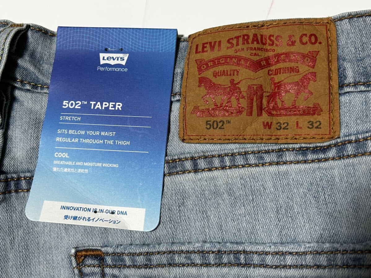 未使用 リーバイス Levi's 502 COOL ストレッチ デニムパンツ ジーンズ テーパード 春夏 29507-1258 W32の画像4