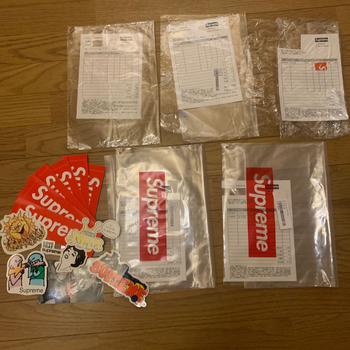 1スタ Supreme Tee 6枚セット Large シュプリームTシャツLサイズ1円スタート付属品Boxお得