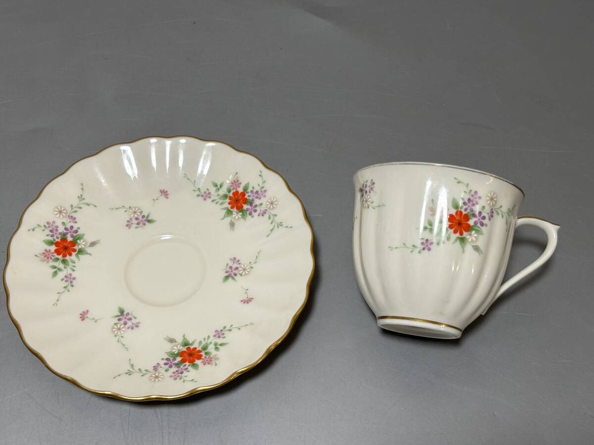 d1474◆レトロ◆ノリタケ　アイボリーチャイナNoritake Ivory　China 　カップ＆ソーサー２客_画像2