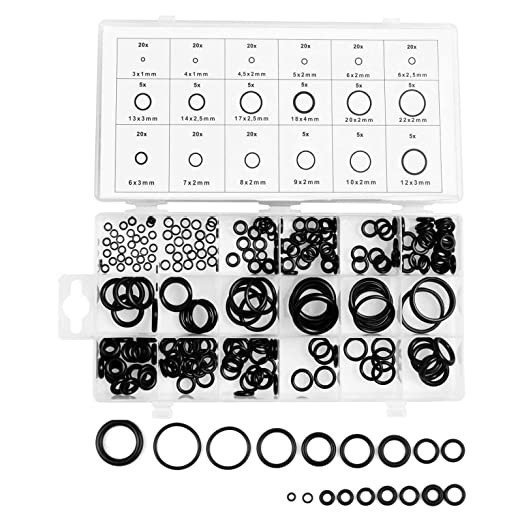  seal O-ring set nitrile rubber washer O-ring 18 kind 225 piece oil resistant enduring wear heat-resisting waterproof complete .. washer seal gasket 