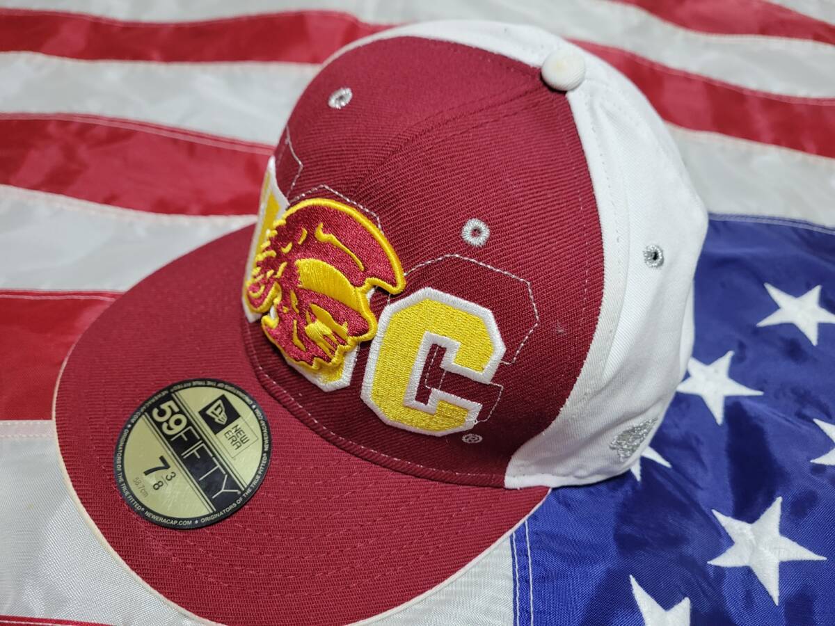 NEW ERA製 59FIFTY 南カリフォルニア大学(USC) トロージャンズ キャップ_画像1