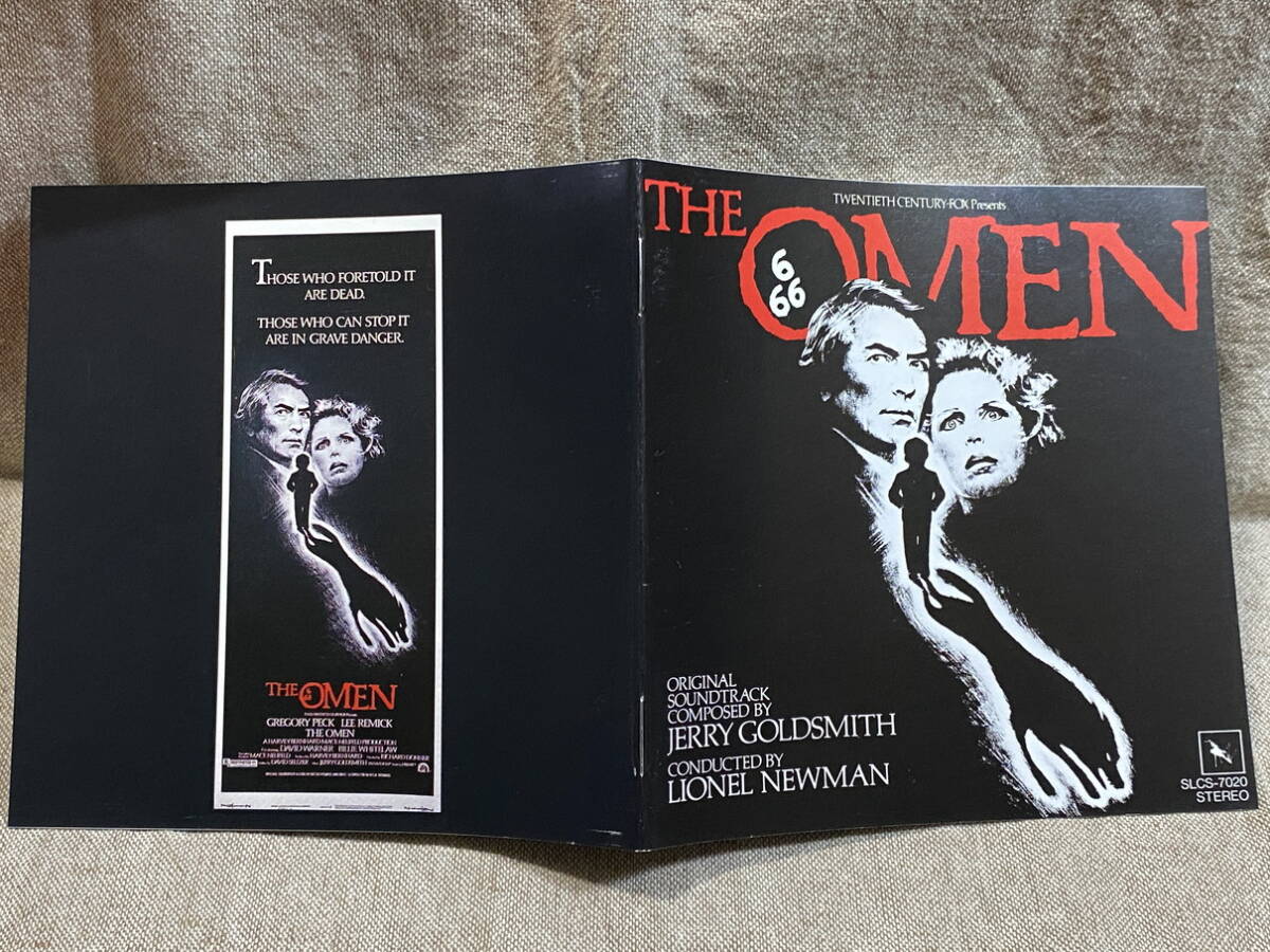  movie [THE OMEN] JERRY GOLDSMITH SLCS-7020 Japanese record with belt o- men 