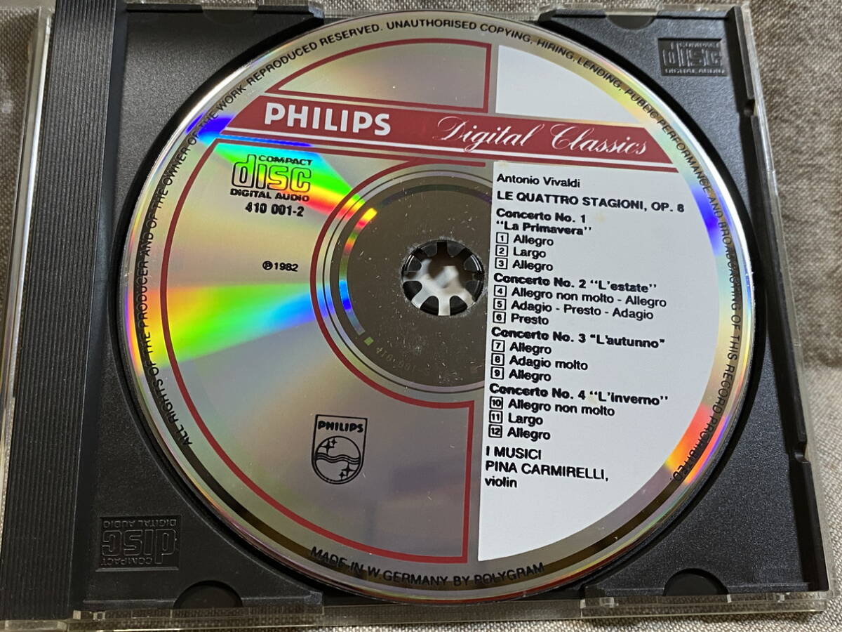初期PHILIPS 西独盤 蒸着仕様 日本盤仕様 ヴィヴァルディ：協奏曲集「四季」 イ・ムジチ合奏団 32CD-118の画像3