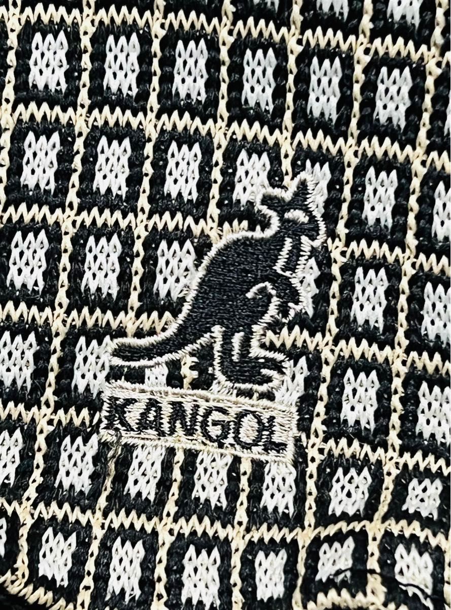 KANGOL カンゴール ハンチング 総柄グレー 希少 CHECK柄 チェック柄 帽子 ハット  ニットハンチング