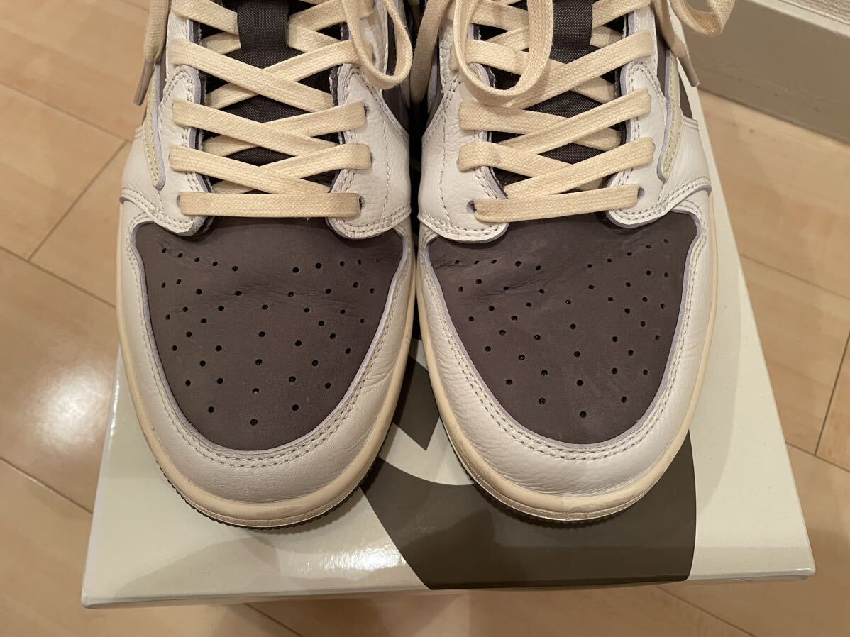 美品！ ナイキ エアジョーダン 1 ロー トラヴィス スコット リバース モカ DM7866-162 nike air jordan 1 low travis scott 28.5 US10.5の画像6