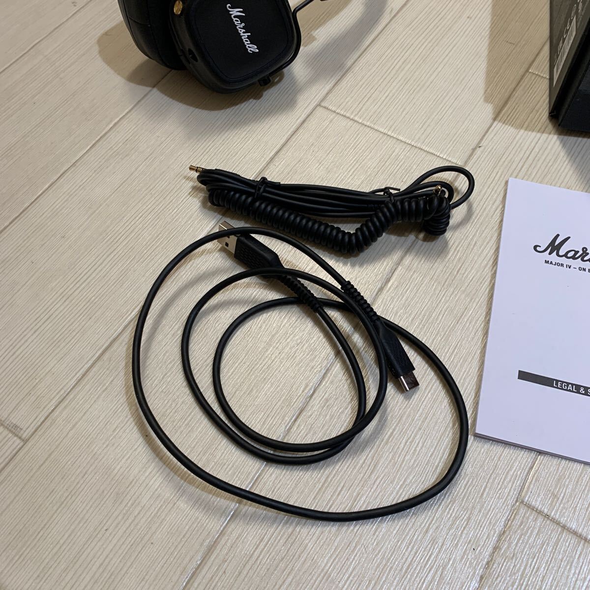Marshall Marshall MAJOR IV беспроводной наушники черный Bluetooth соответствует кабель инструкция коробка * электризация не проверка 