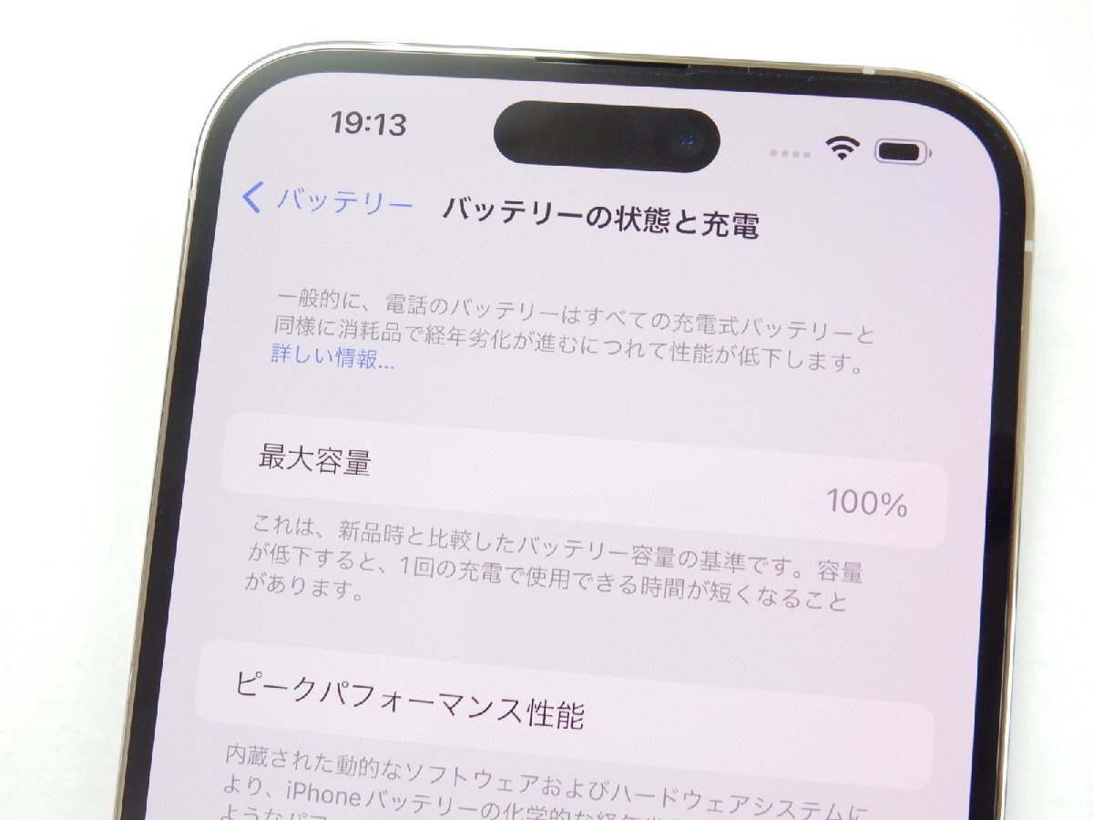 純正レザーケース付【バッテリ100%/美品】SIMフリー iPhone 14 Pro Max 256GB MQ9C3J/A シルバー Apple アップルの画像7