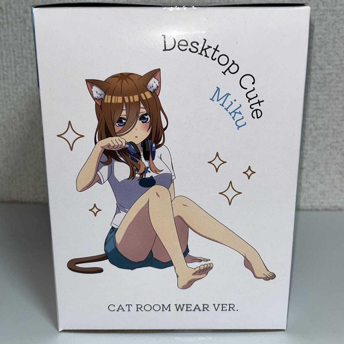 五等分の花嫁∬ 中野三玖 フィギュア Desktop Cute 描き下ろし Cat room wear ver. キャットルームウェア 新品未開封_画像3