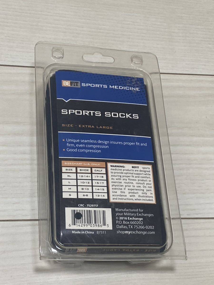 米軍放出品　未使用　ソックス　BEFIT 靴下　XL ミリタリー 沖縄　運動　sports socks スポーツ　(10-31)_画像3