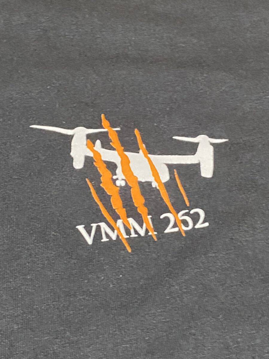 沖縄米軍放出品　 VMM-262　Tシャツ　BLACK OKINAWA MARINES 古着　USMC サバゲー　ミリタリー 半袖(11-2)_画像2