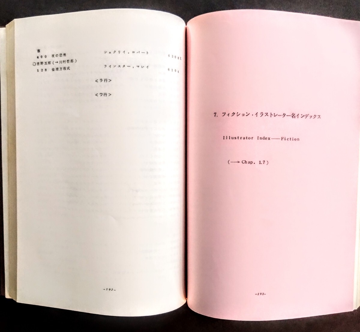 希少・資料本「SFマガジン/インデックス」SFマガジン資料インデックス(1〜100).石原藤夫:編集.※初版.1967年発行:シャンブロウ・プレス_画像5