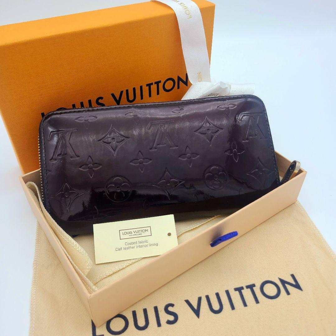 良品　Louis Vuitton ルイヴィトン ジッピーウォレット 長財布 ヴェルニ アマラント　M93522