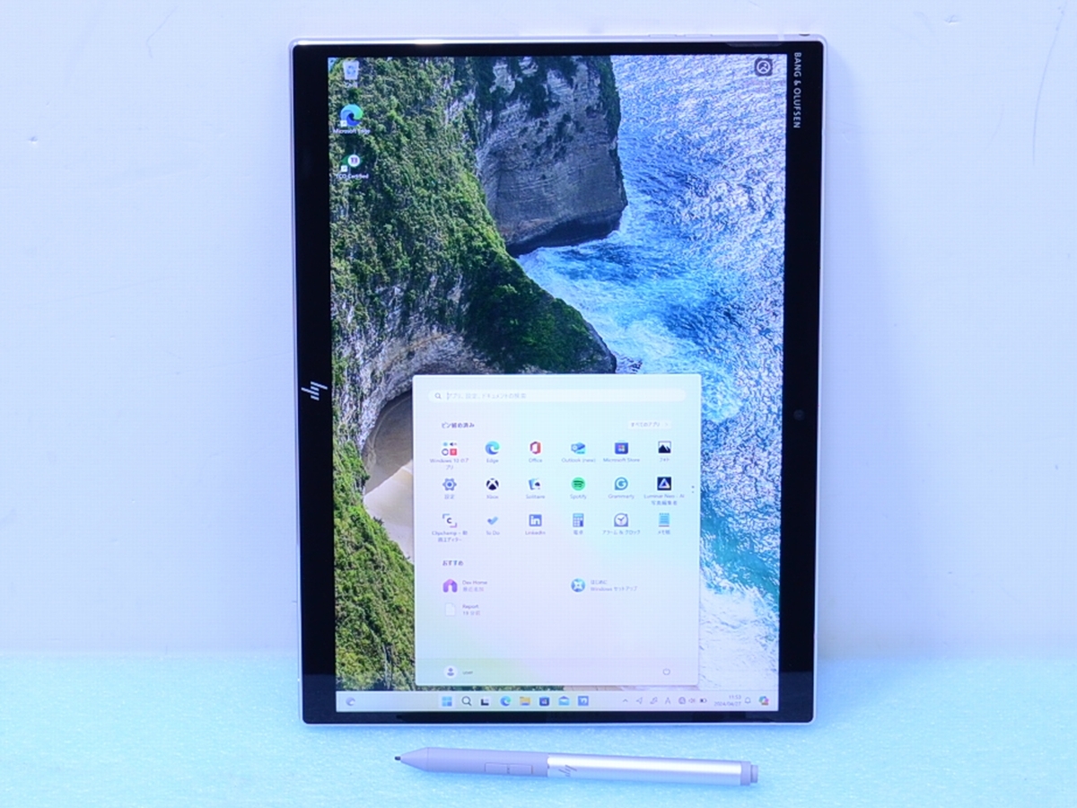 HP Elite x2 G4 希少液晶3K2K LTE/WiFi6 タッチペン付 SSD256GB 顔認証 タブレット Winodws11 管理H09_画像2