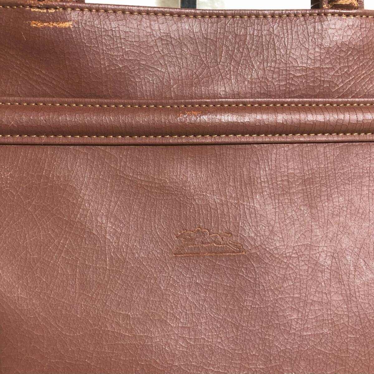 no22178 LONGCHAMP ロンシャン フランス製 レザー ハンド トート バッグ ☆_画像2