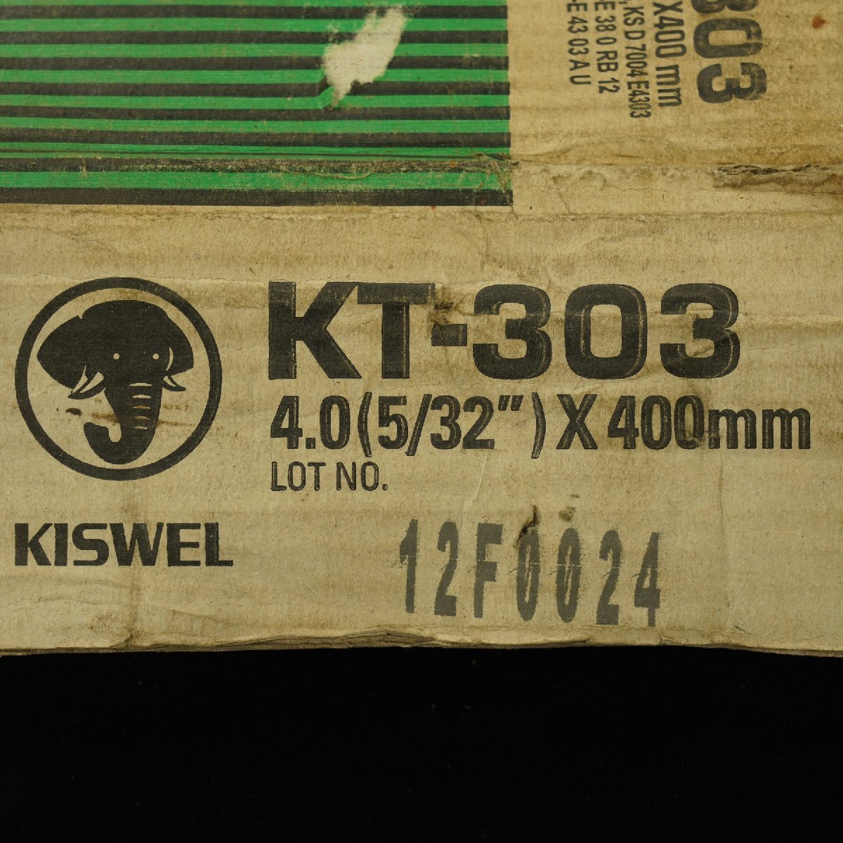 未使用 KISWEL キスウェル 溶接棒 KT-303 15kg 3.2×350mm 5kg x 4個セット 神鋼 Z-44相当 [H660]の画像3