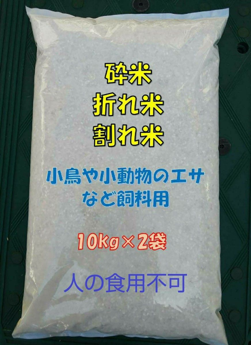 砕米 折れ米 20kg 飼料用米 令和5年産 日本米100%  鳥のエサ  小動物のエサ 精米済み 