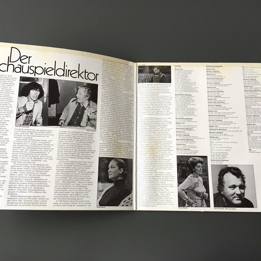 [j12]/ 独盤 4ch LP /『モーツァルト 劇場支配人 シェーナー Mozart Der Schauspieldirektor Schoener』/ 1C 065-30 230の画像3