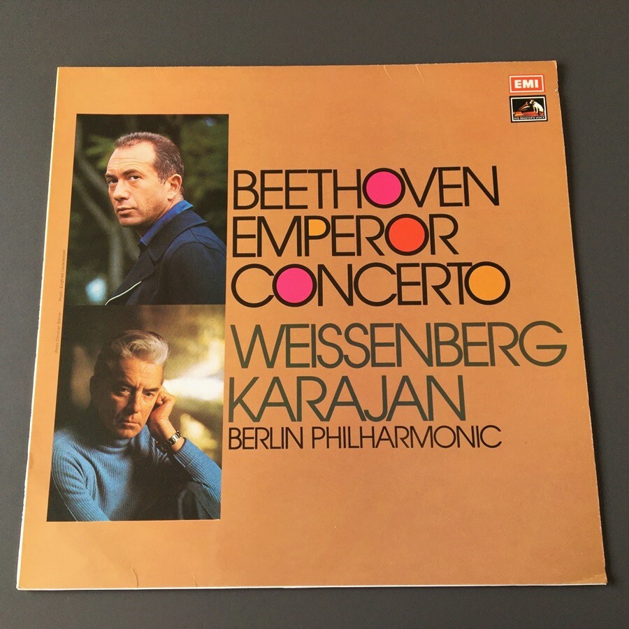 [j21]/ 英盤 LP /『ベートーヴェン ピアノ協奏曲 第5番 皇帝 カラヤン ワイセンベルク Beethoven Karajan Weissenberg』/ ASD 3043_画像1