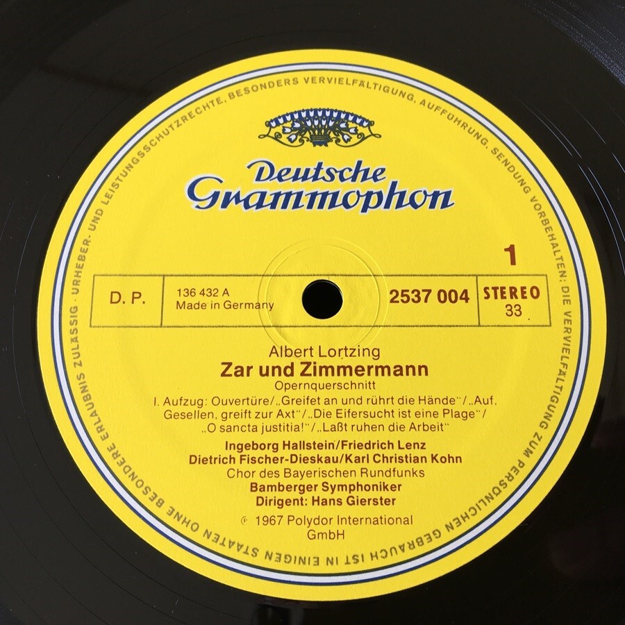 [j43]/ 独盤 LP /『ロルツィング ロシア皇帝と船大工 ディースカウ Lortzing Zar Und Zimmermann Dieskau』/ 2537 004_画像4