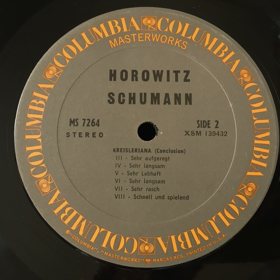 [k39]/ 米盤 LP /『ホロヴィッツ / シューマン クライスレリアーナ / Horowitz / Schumann Kreisleriana』/ MS 7264_画像5